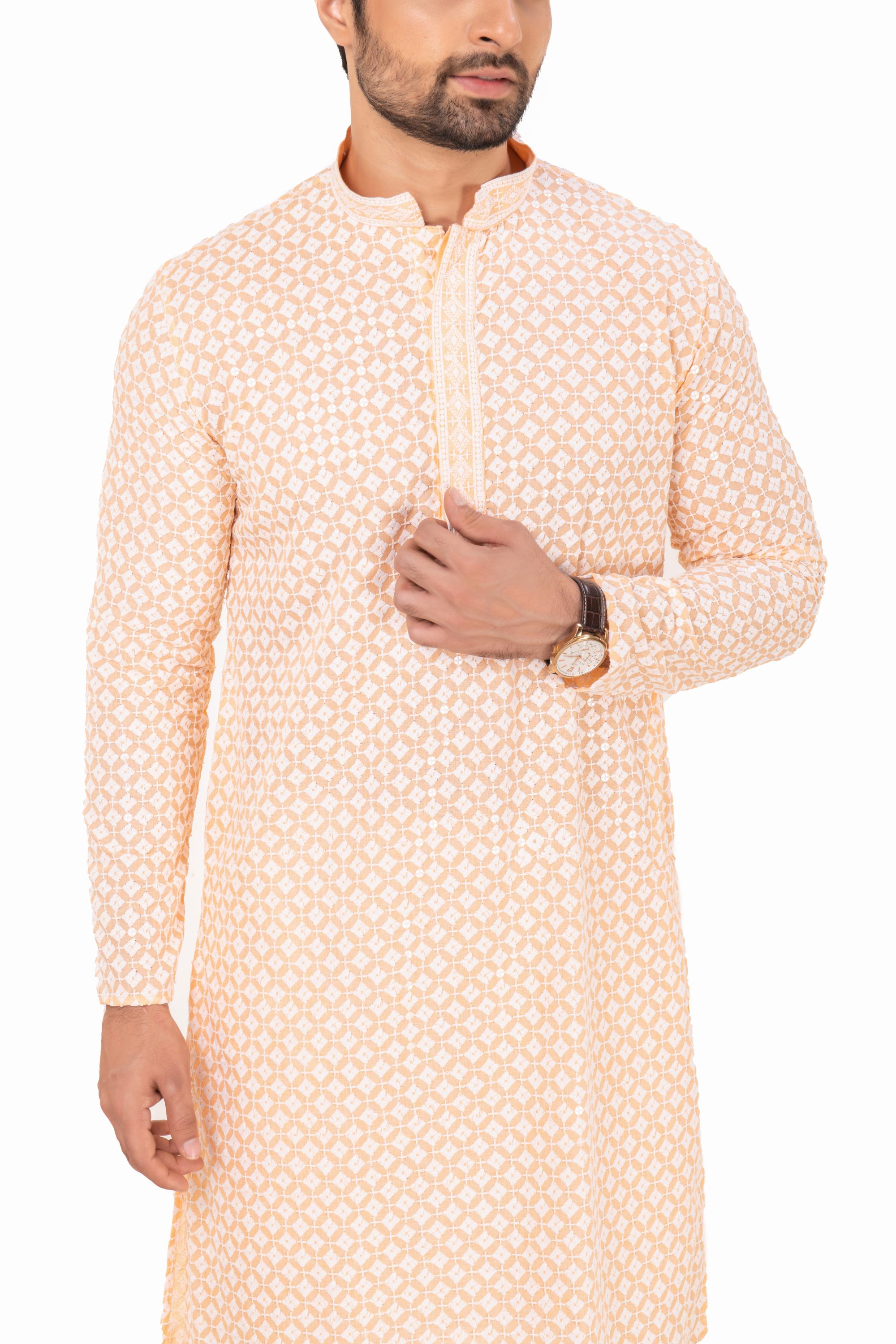 Lucknavi Chikankari Embroidered Kurta Set