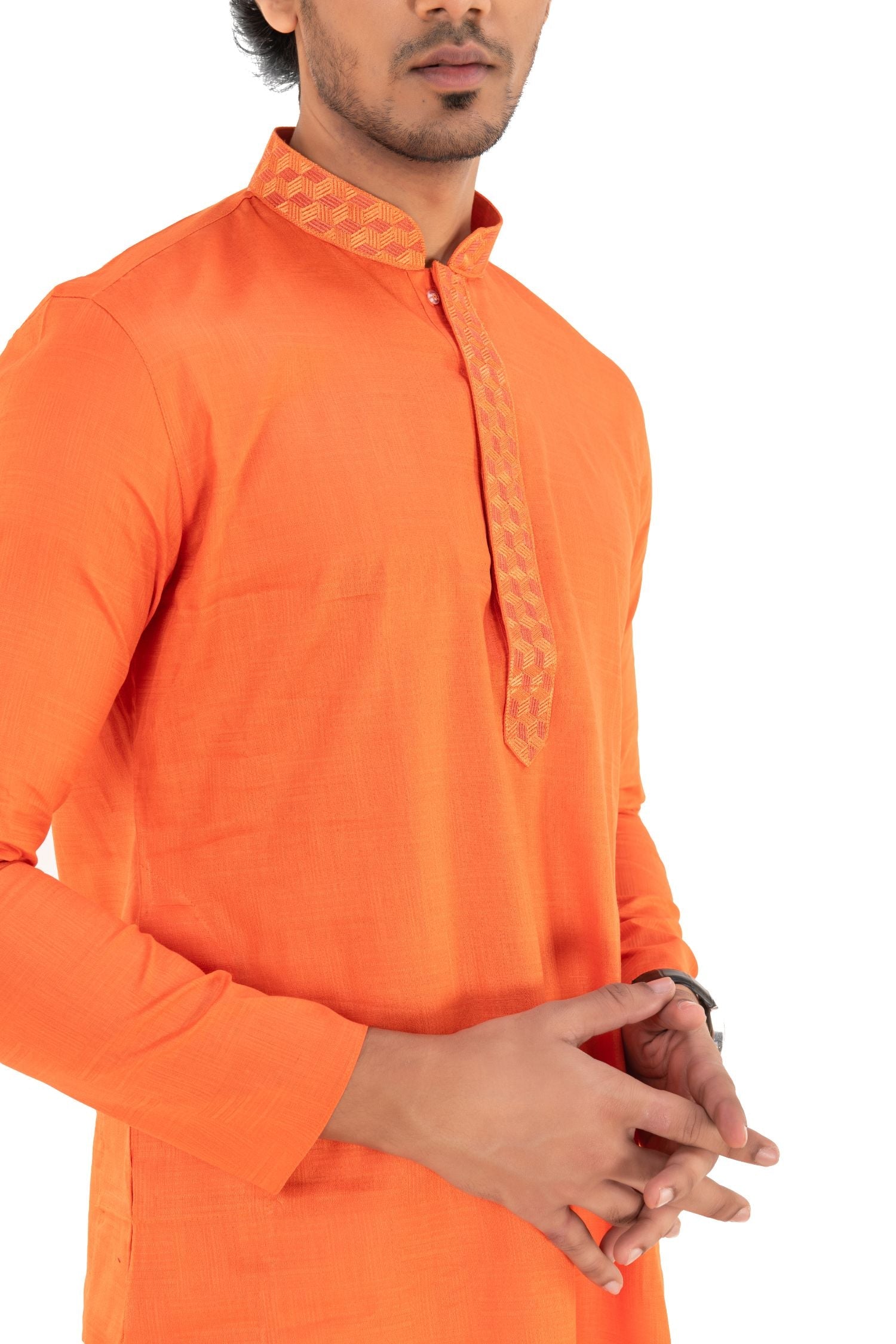 Solid Mandarin Collar Kurta