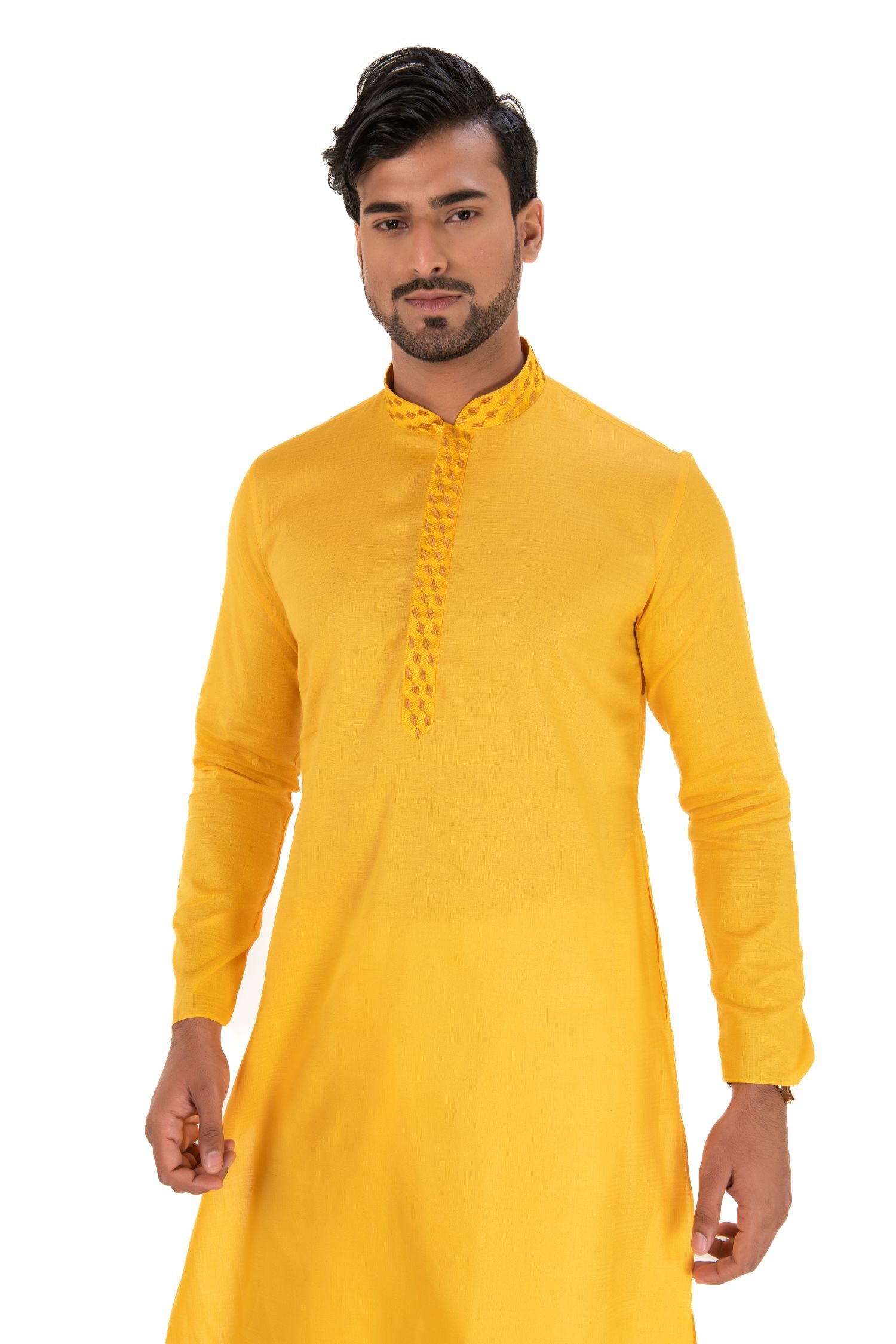 Solid Mandarin Collar Kurta
