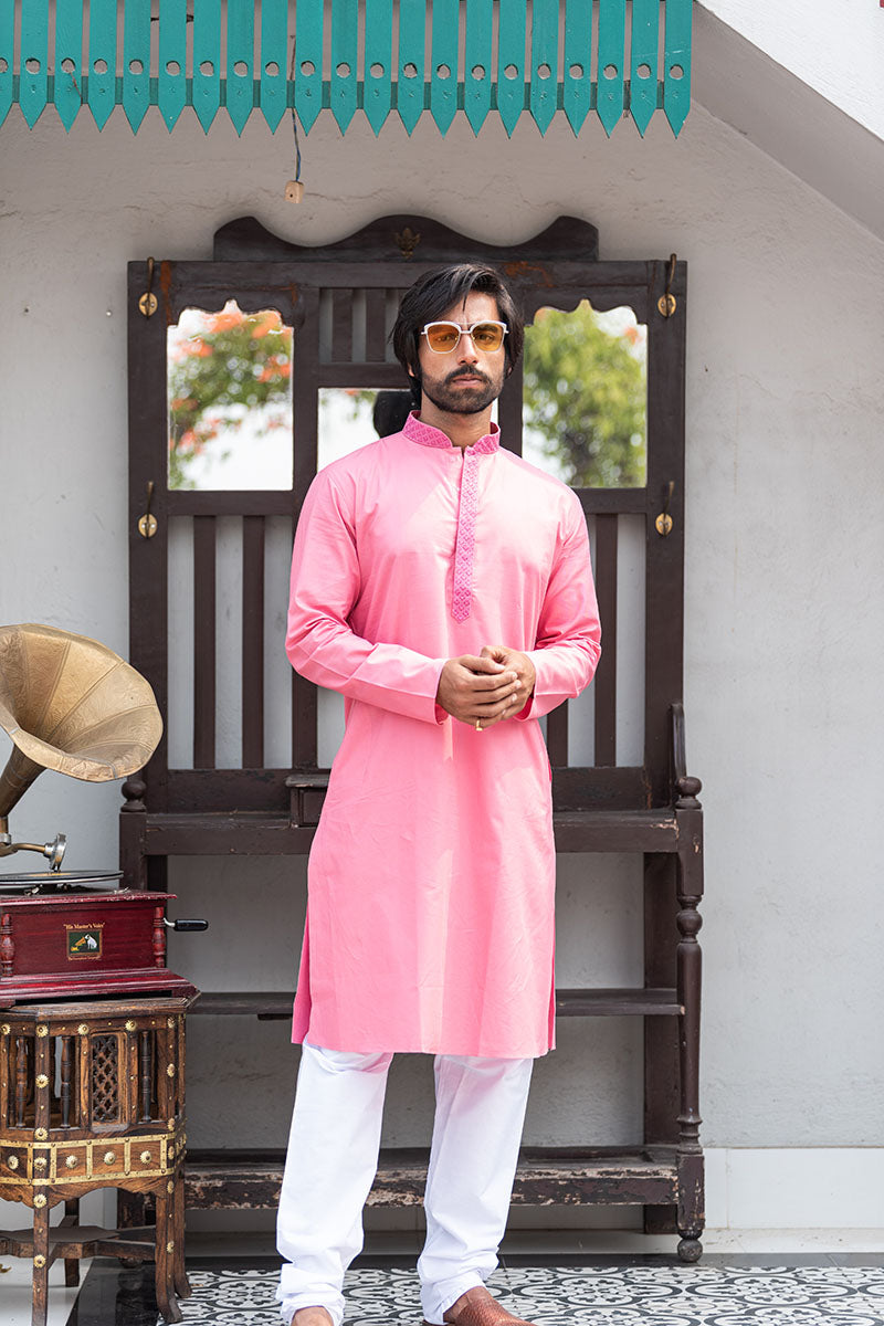 Men's Solid Regular Cotton Kurta