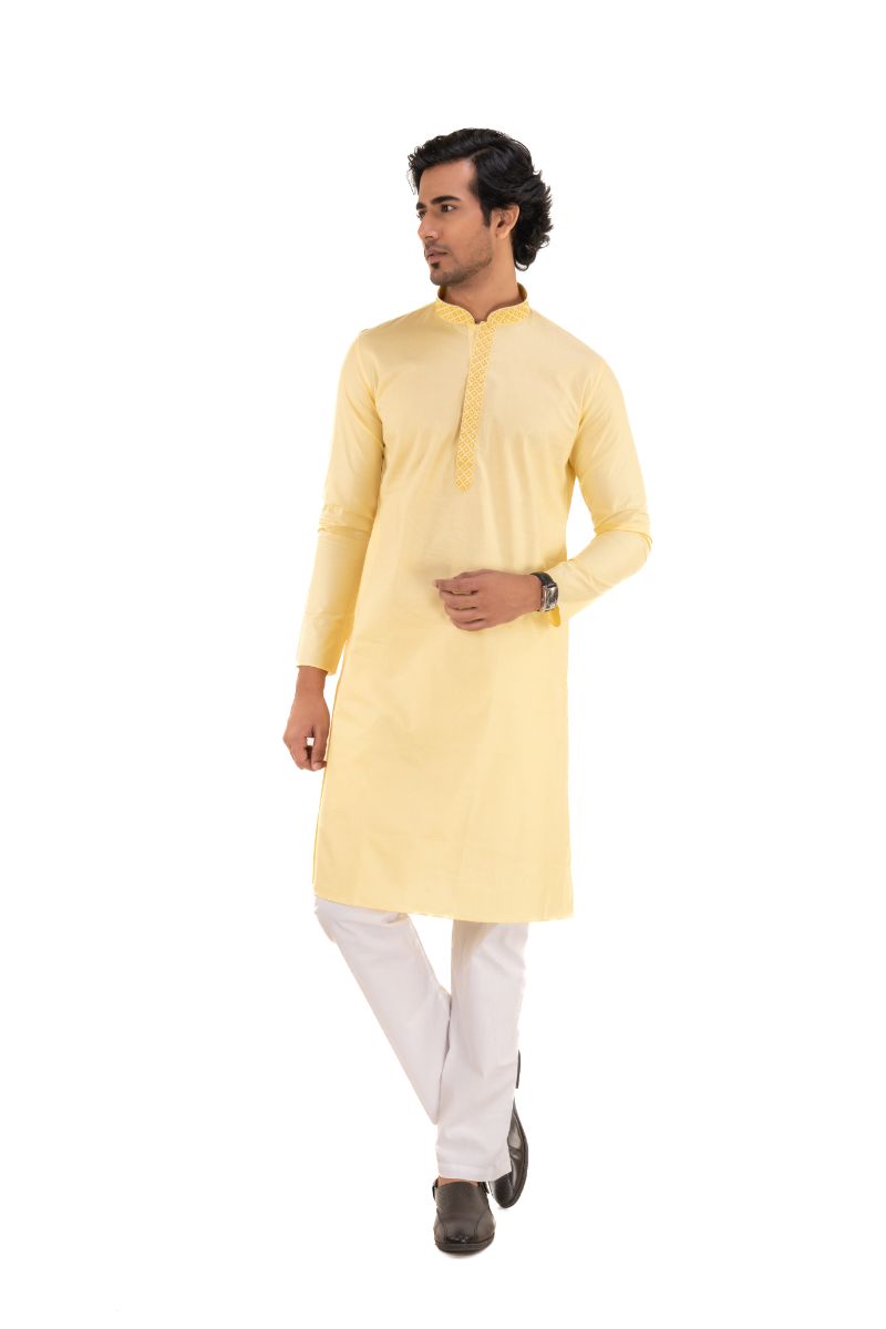 Men's Solid Regular Cotton Kurta