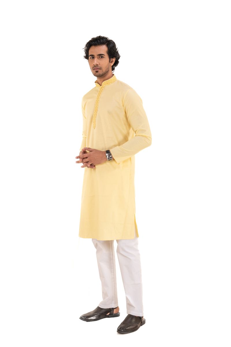 Men's Solid Regular Cotton Kurta