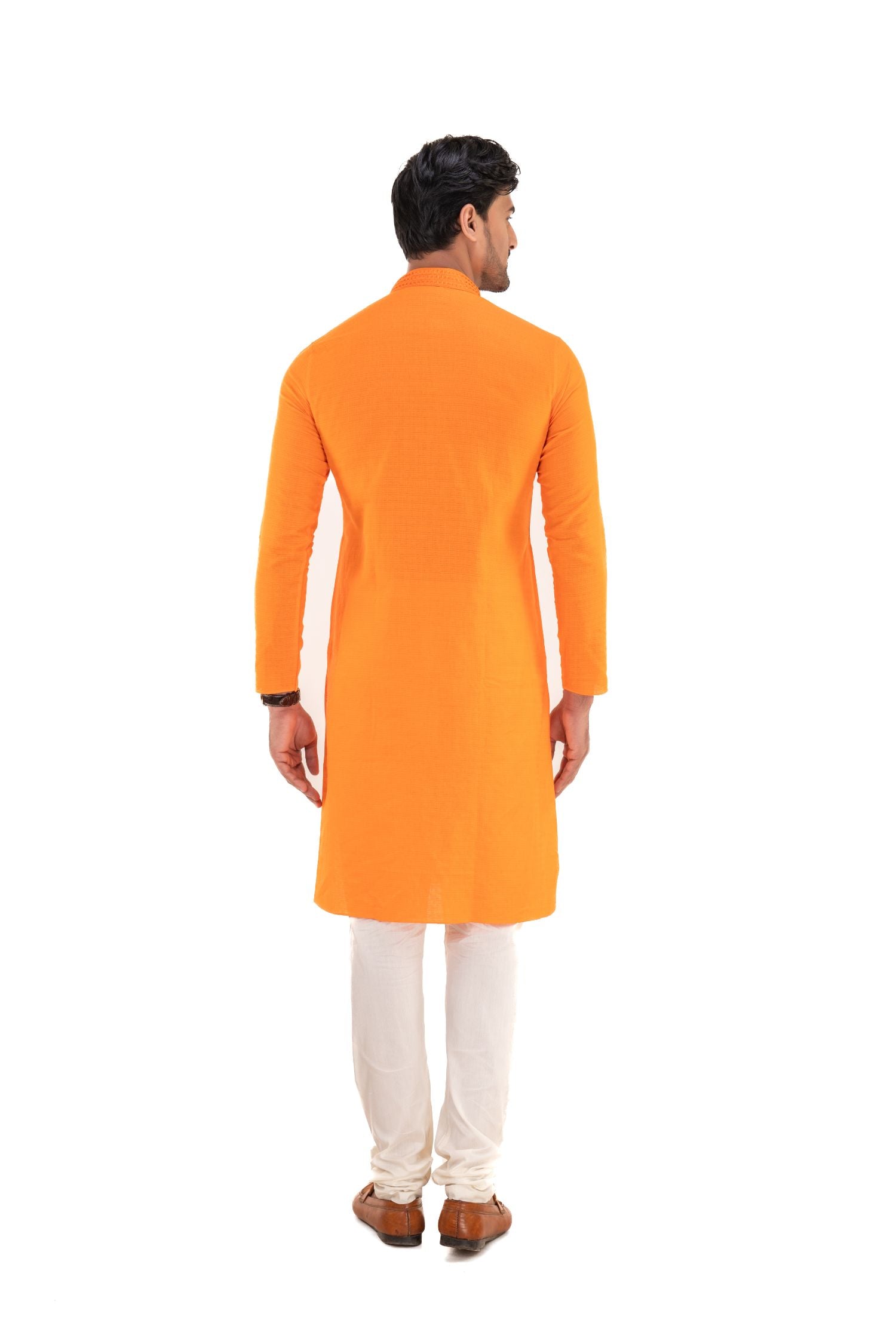 Self Designed Kurta with Neck Embroidery