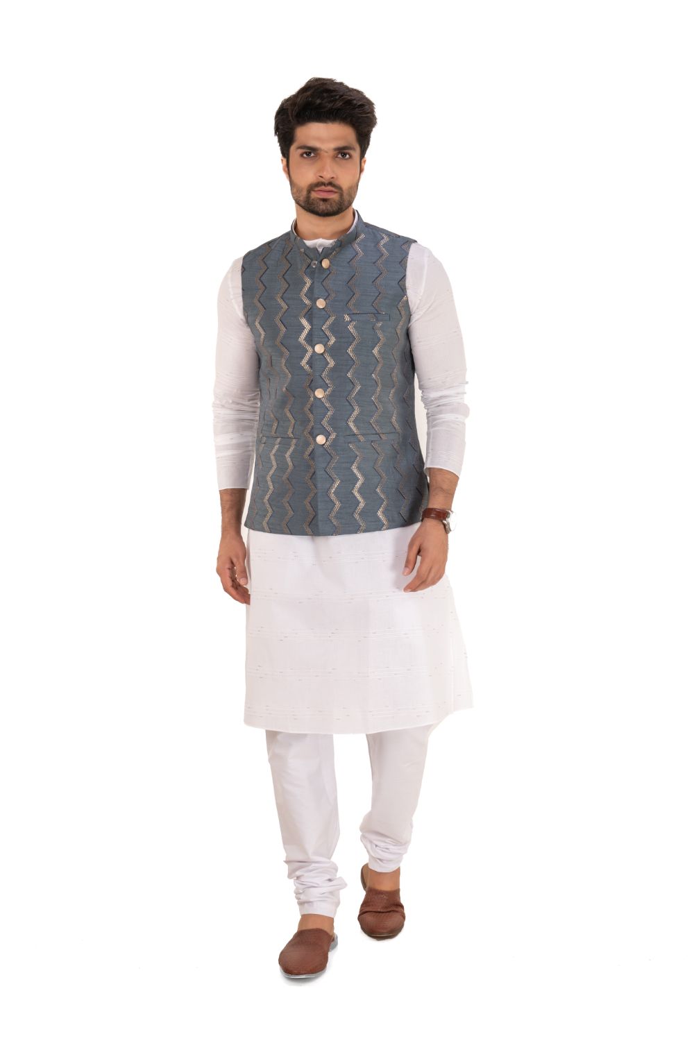 Zig Zag Pattern Nehru Jackets