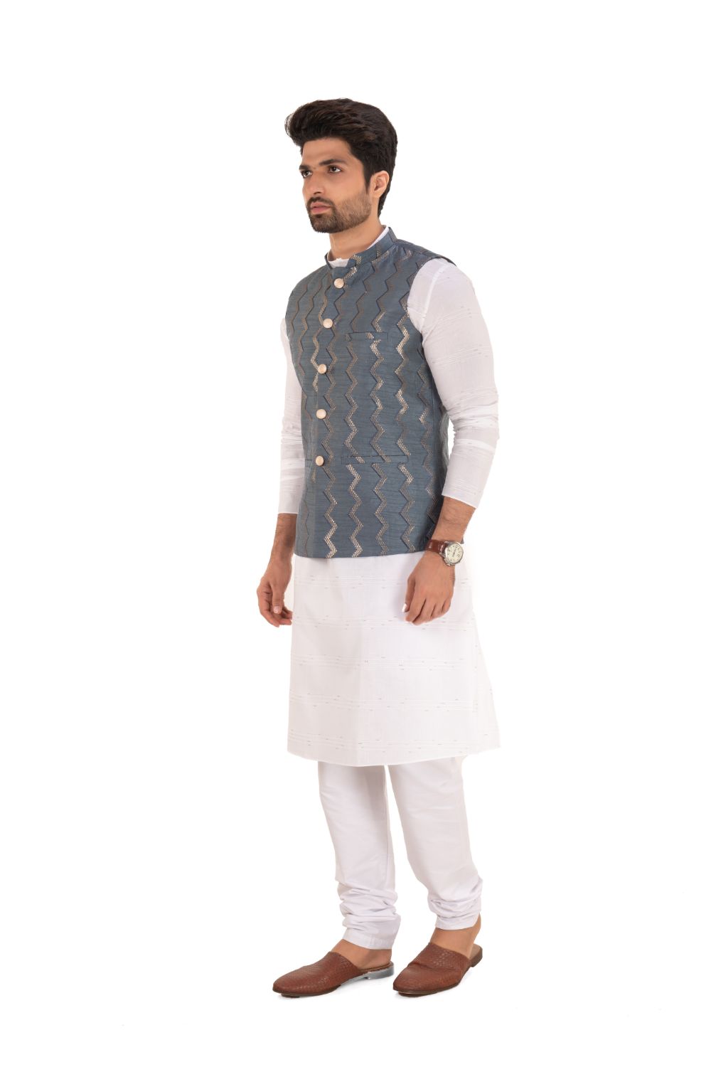 Zig Zag Pattern Nehru Jackets