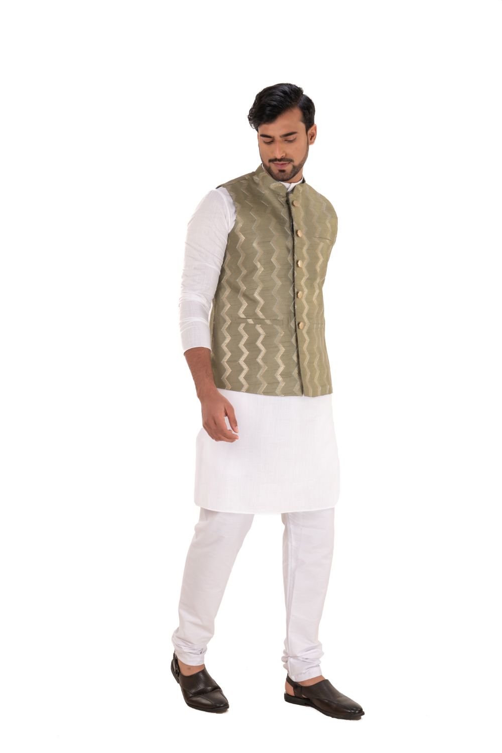 Zig Zag Pattern Nehru Jackets Pista
