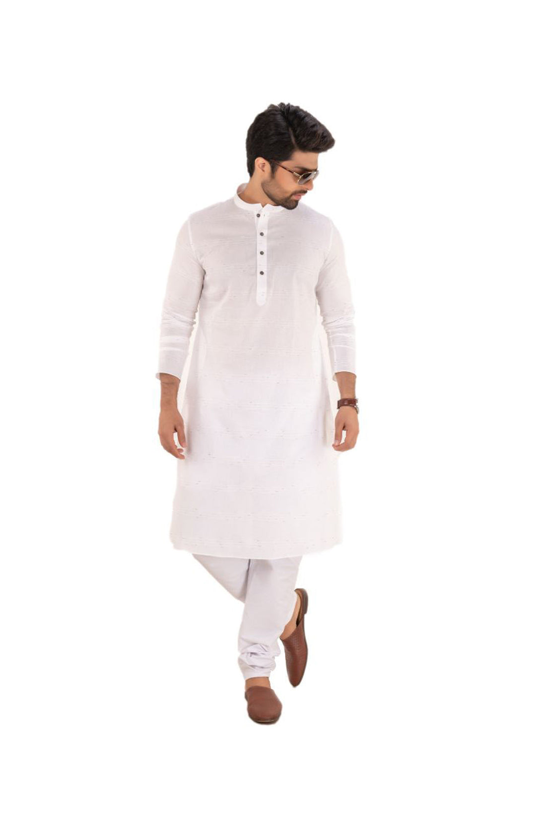 White Solid Pure Cotton Kurta White