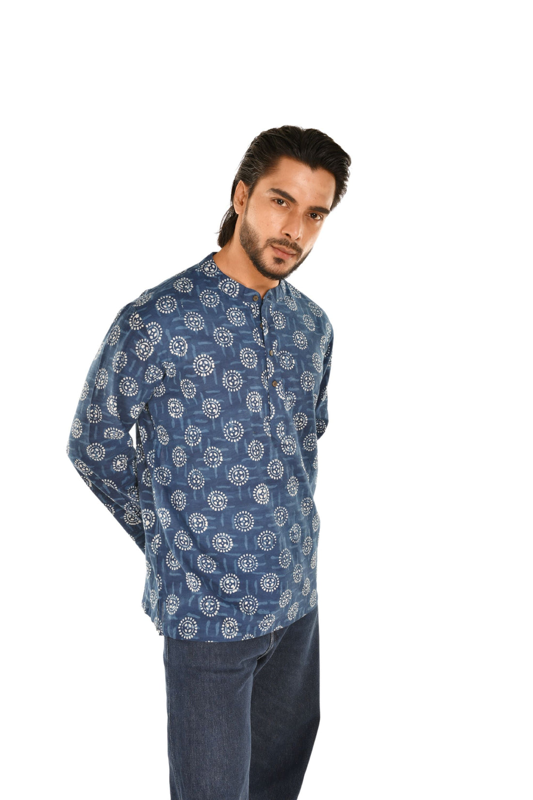 Indigo Short Kurta for Men Indigo