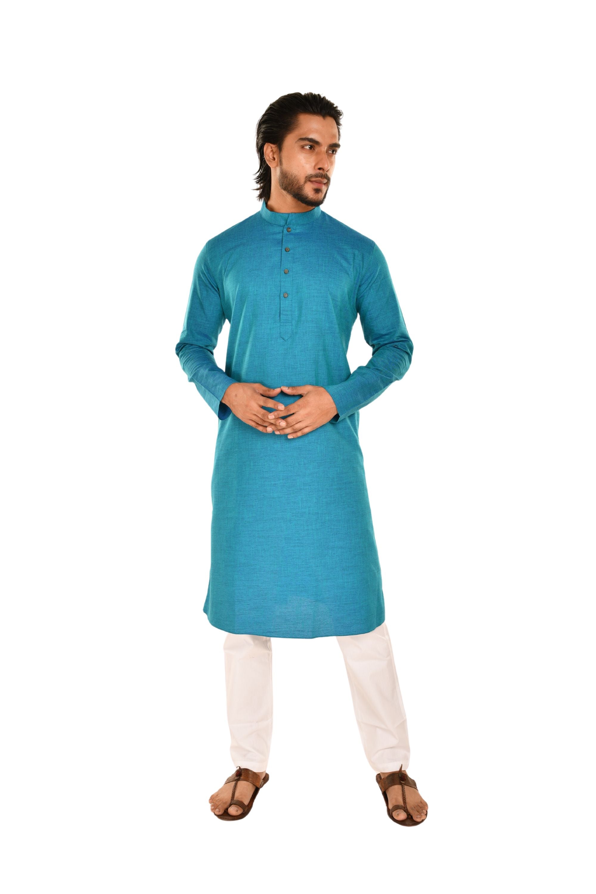 Minimalist Pure Cotton Kurta Rama Green