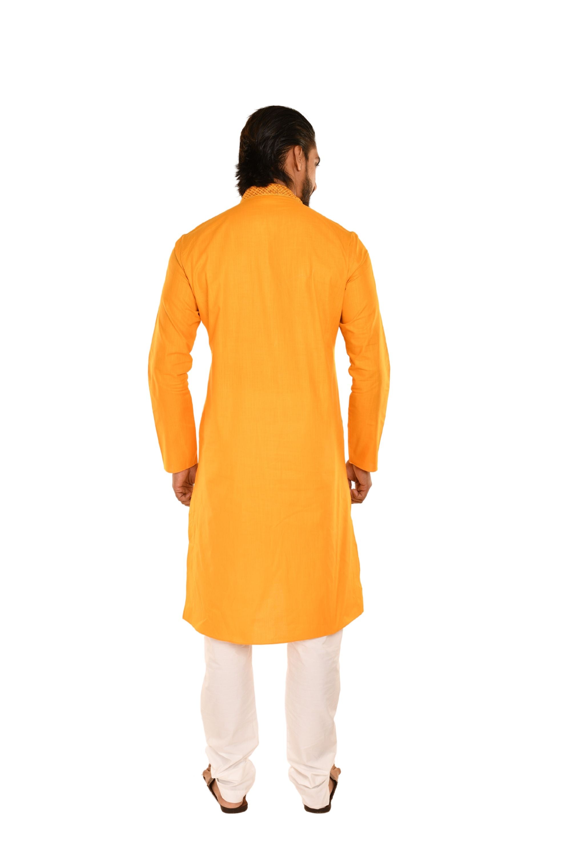 Neck Embroidered Pure Cotton Kurta