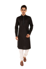 Self Designed Kurta with Embroidery around the Placket