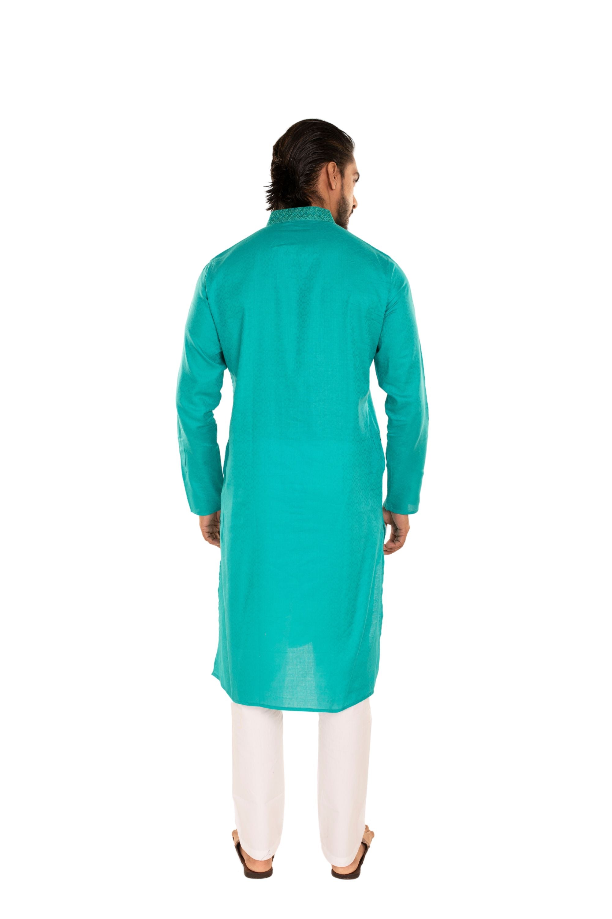 Self Designed Woven Embroidered Long Kurta