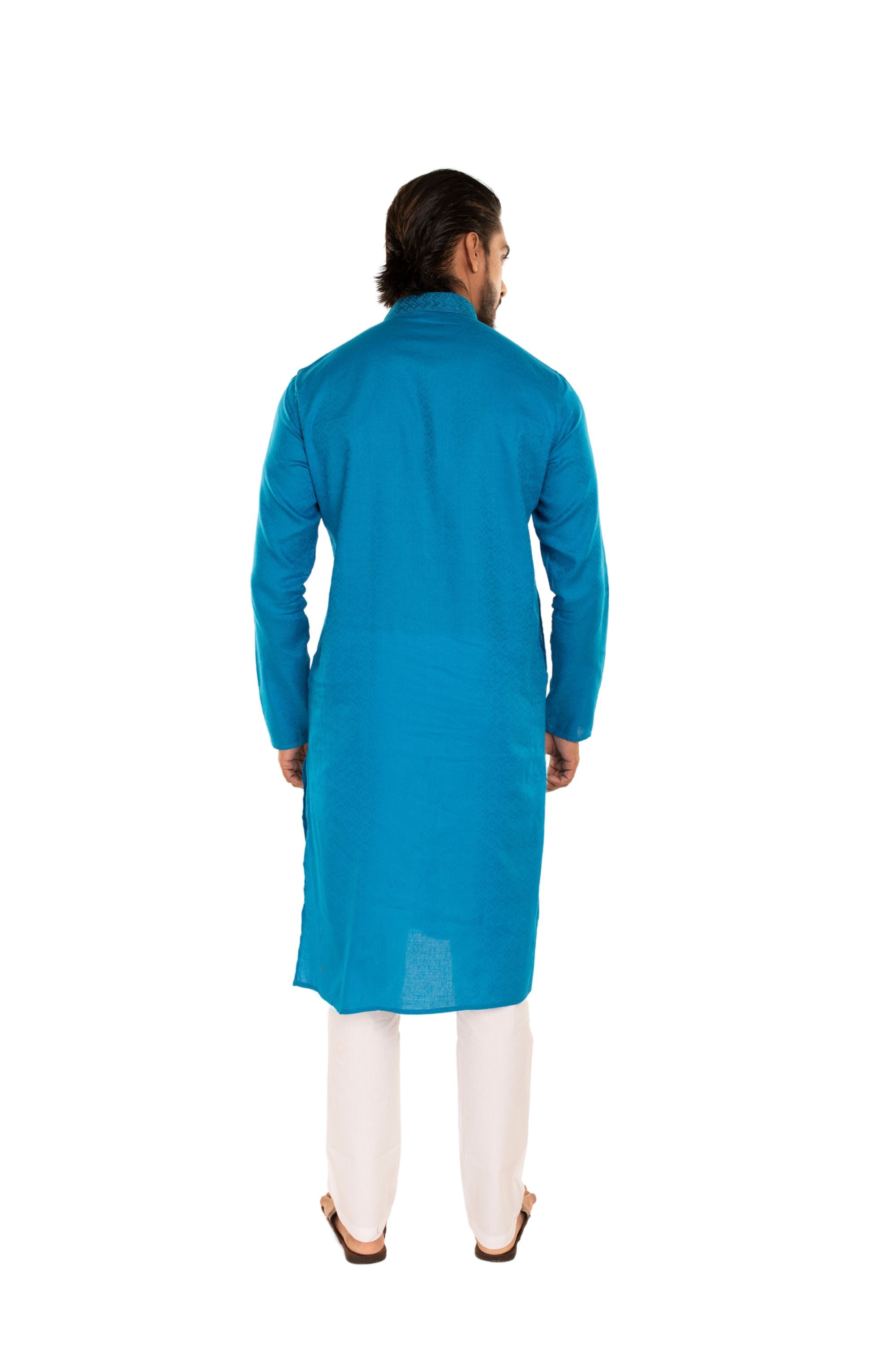 Self Designed Woven Embroidered Long Kurta