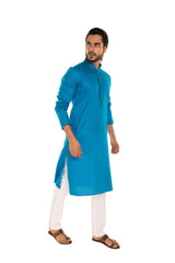 Self Designed Woven Embroidered Long Kurta