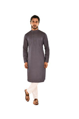 Navy Blue Digital Printed Cotton Kurta